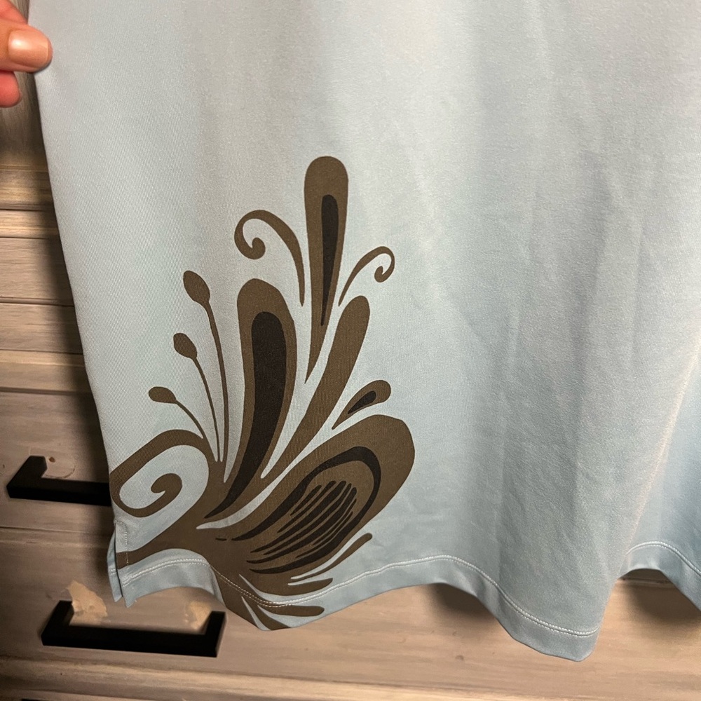 Athleta Light Blue Paisley Swirl Shoreline Swim Active Dress - Picture 2 of 7